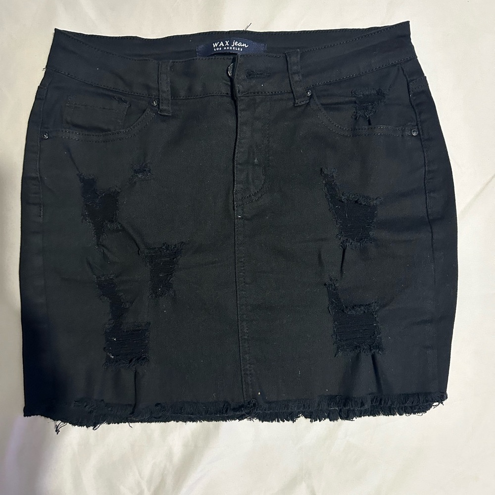Wax Jean skirt.. black size small
